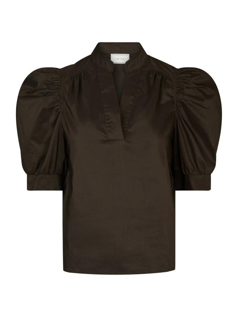 Roella Poplin Blouse Chocolate