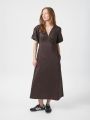 Illana Poplin Dress Chocolate
