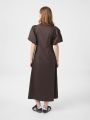 Illana Poplin Dress Chocolate