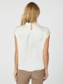 Fleur Drapy Satin Blouse Off White