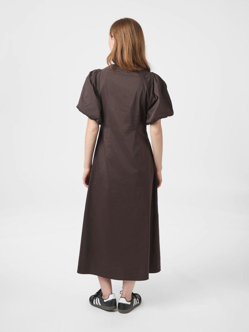 Illana Poplin Dress Chocolate