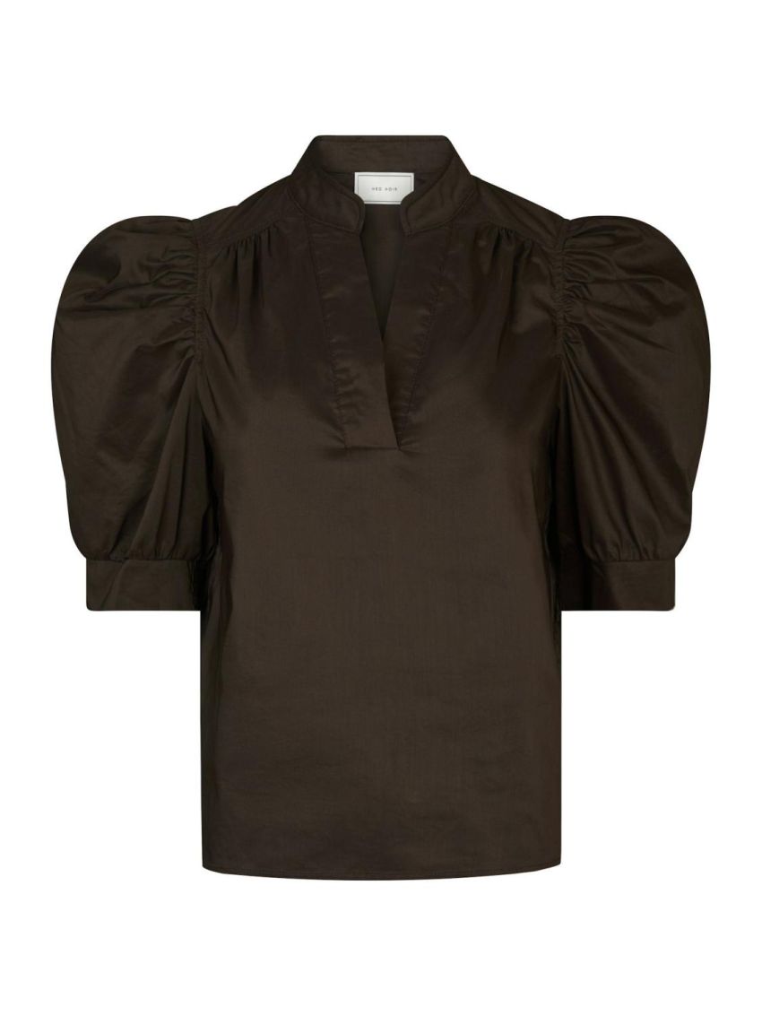 Roella Poplin Blouse Chocolate