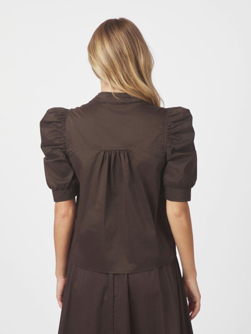 Roella Poplin Blouse Chocolate