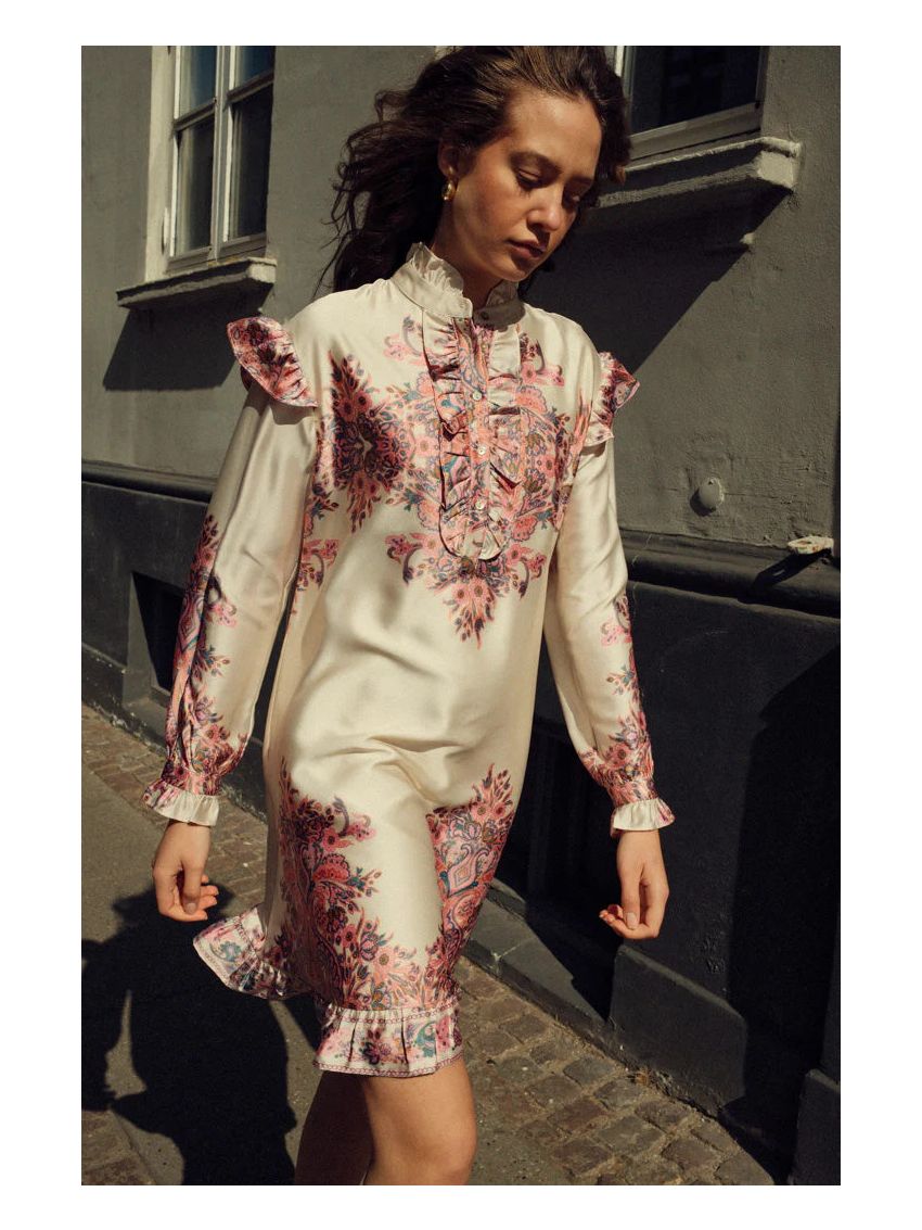 Reno Ruby Ruffle Dress Drusella Print