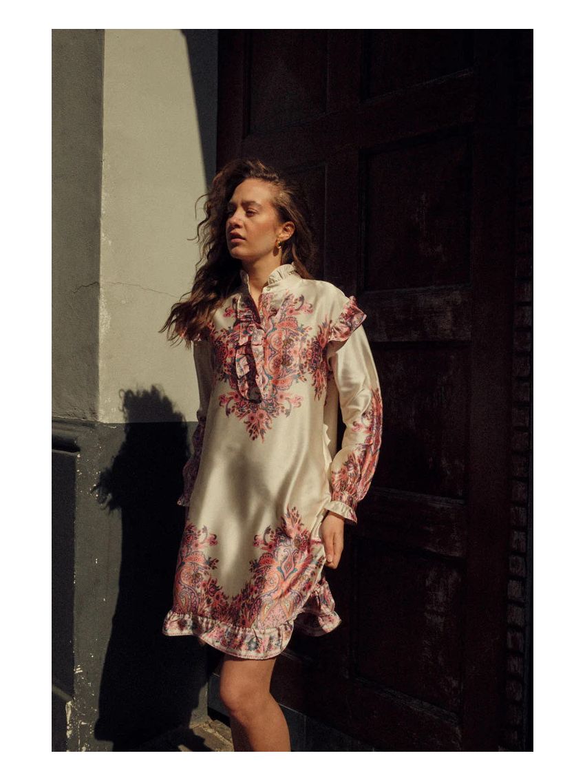 Reno Ruby Ruffle Dress Drusella Print