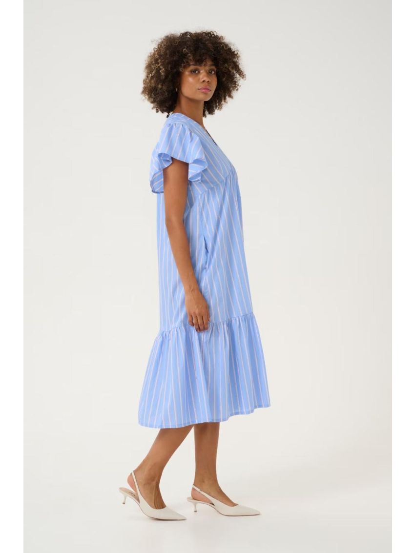 CUvelo Long Dress Blue Stripe