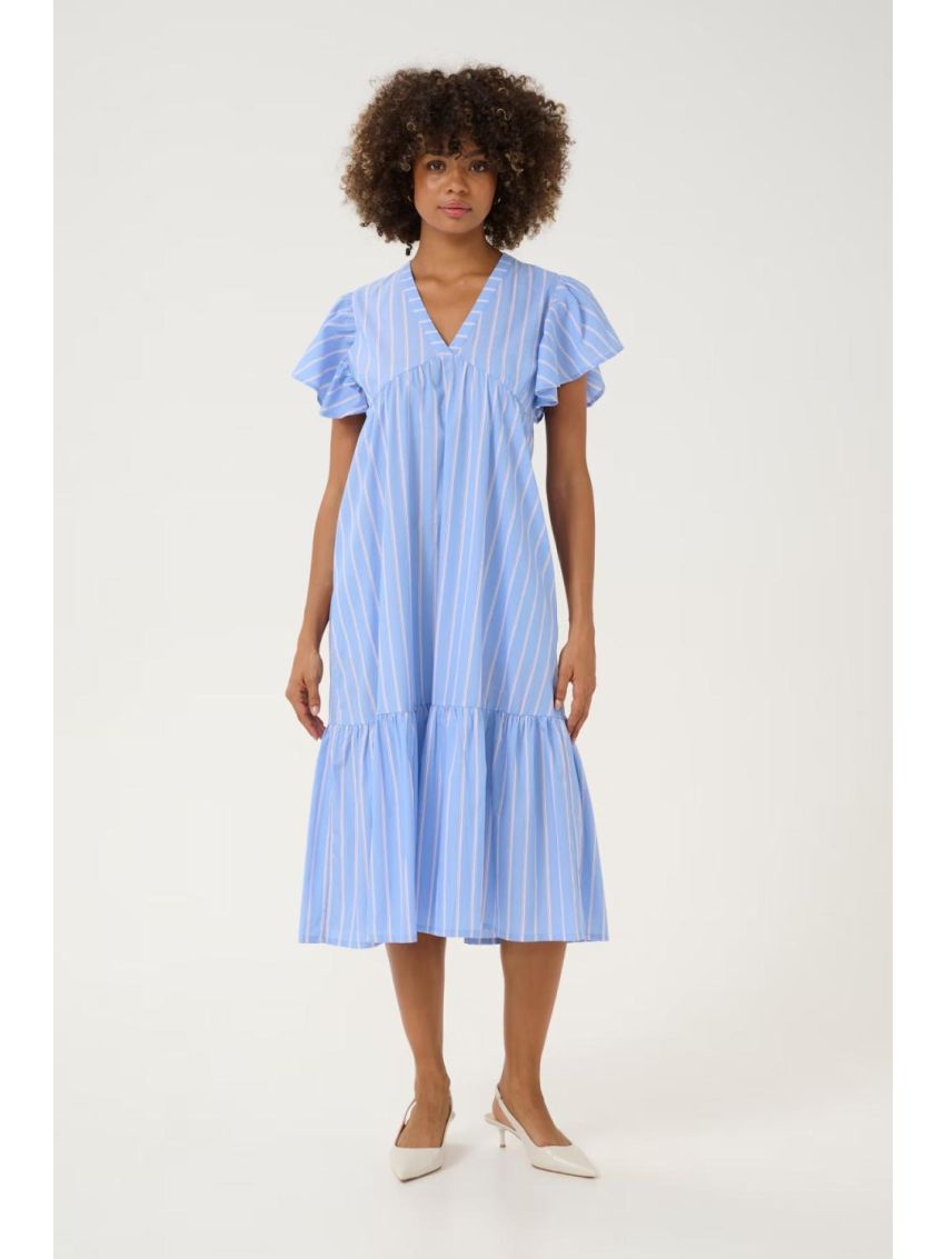 CUvelo Long Dress Blue Stripe
