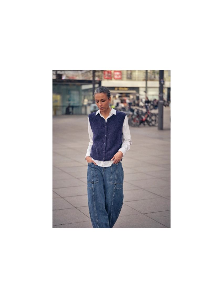 MMAlmine Thora Knit Vest Maritime Blue